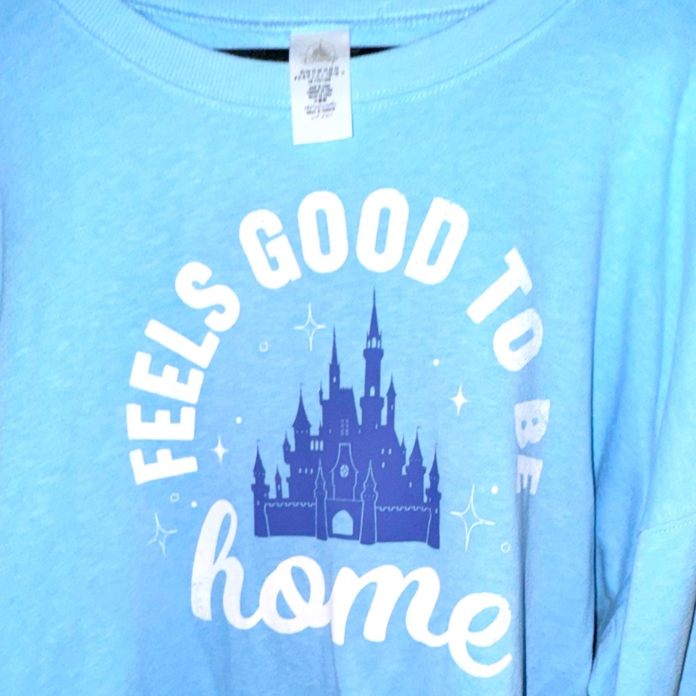 Disneyland sweatshirt crew. “Good to be home”